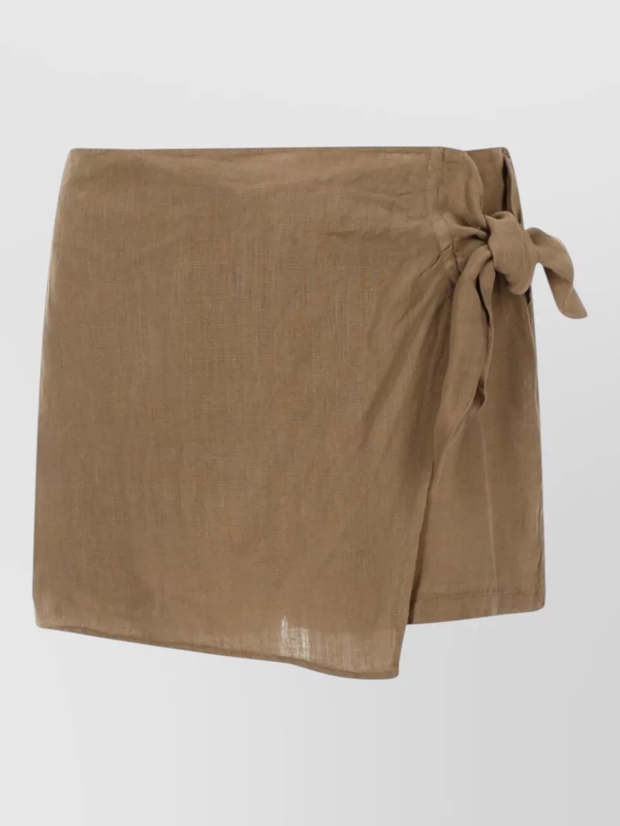 120% Lino Linen wrap skirt