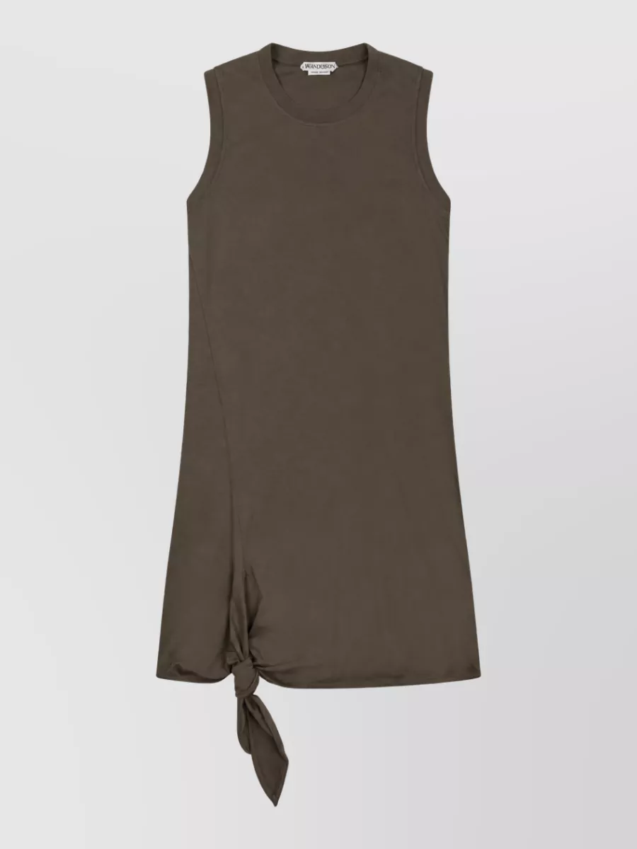 JW Anderson organic cotton knotted mini dress