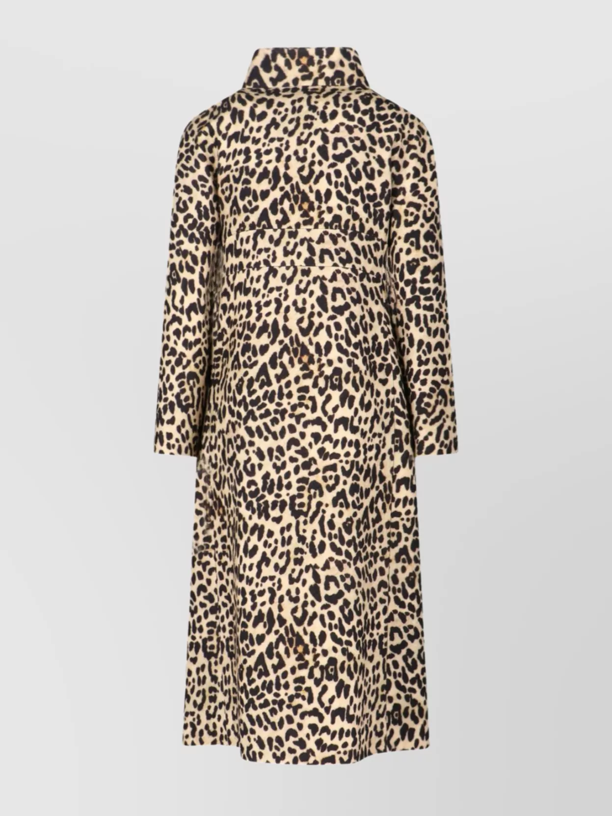 Valentino Animal Print Long Jacket With Belted Waist In Brown