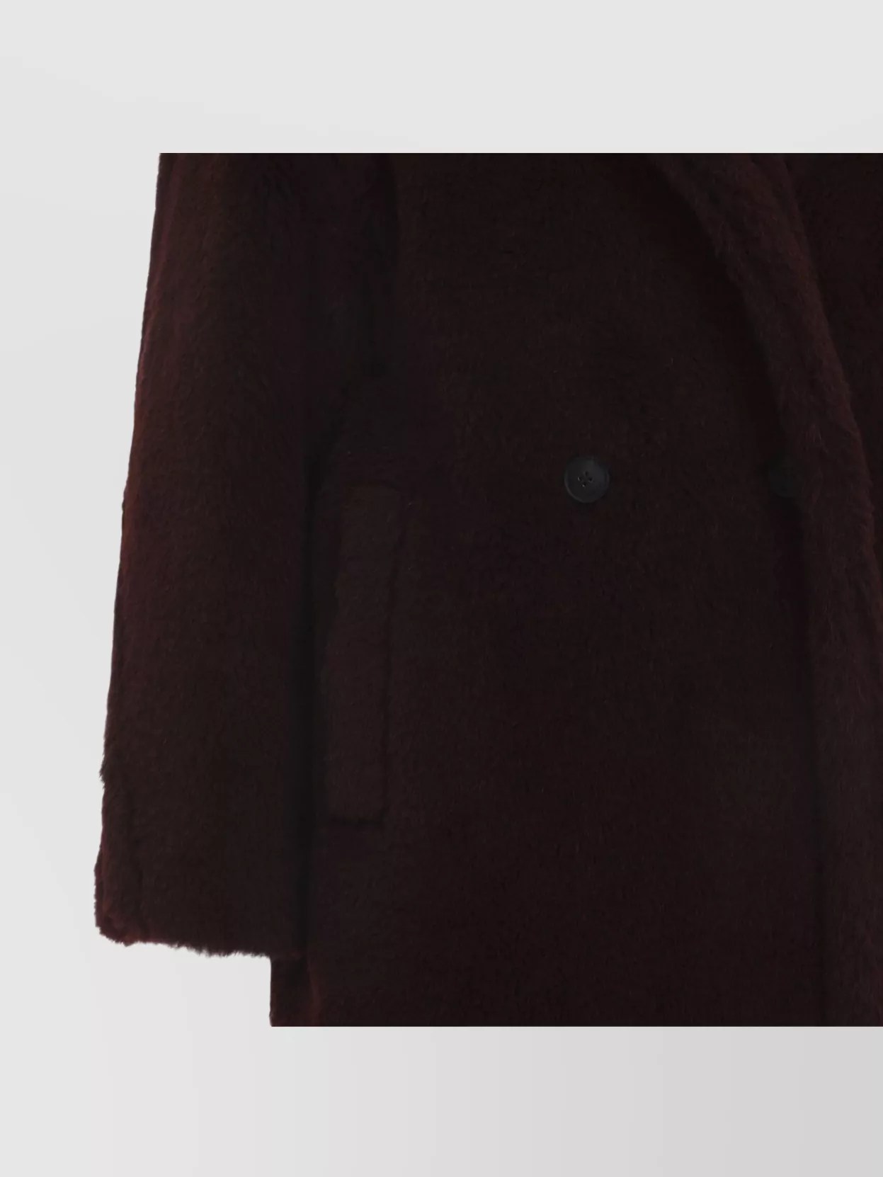 Max Mara Double-breasted Knee-length Alpaca Coat In Black