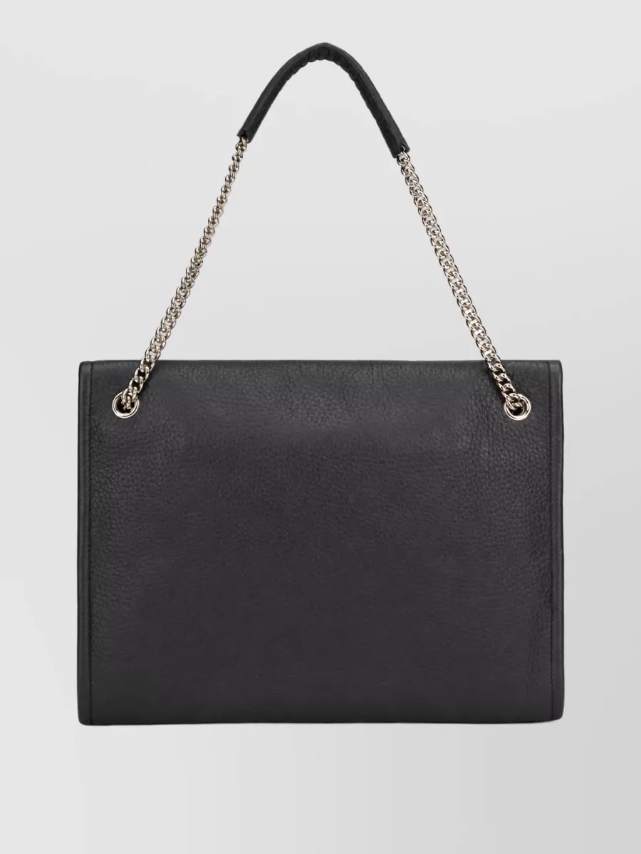 Orciani leather venus midi shoulder bag