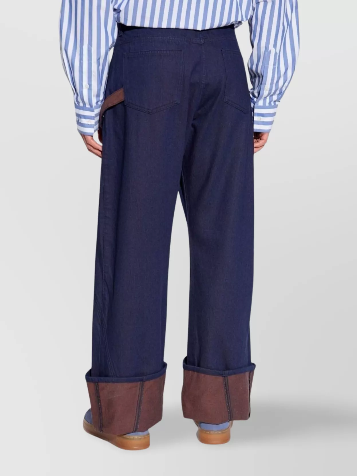 Jw Anderson Straight Trousers With Patch Pocket And Stitch Detailing