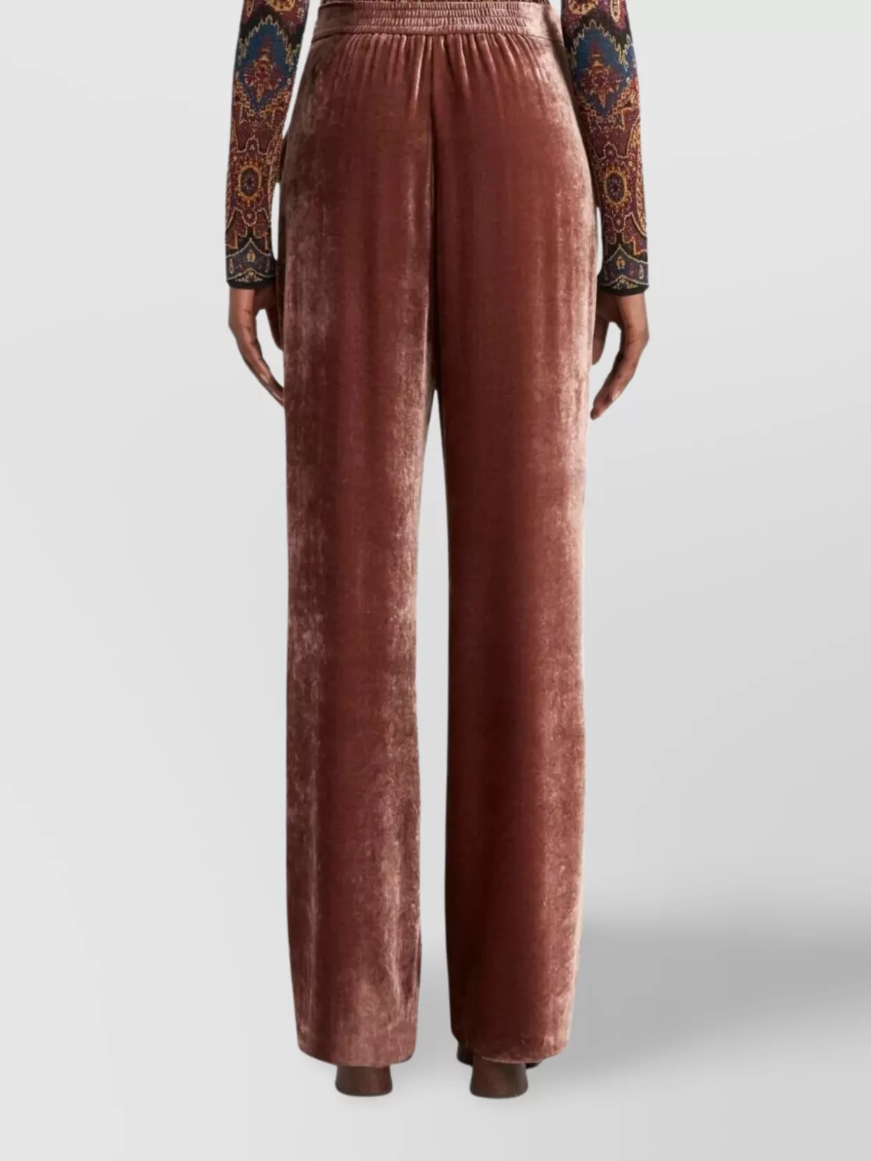ETRO WIDE LEG VELVET TROUSERS