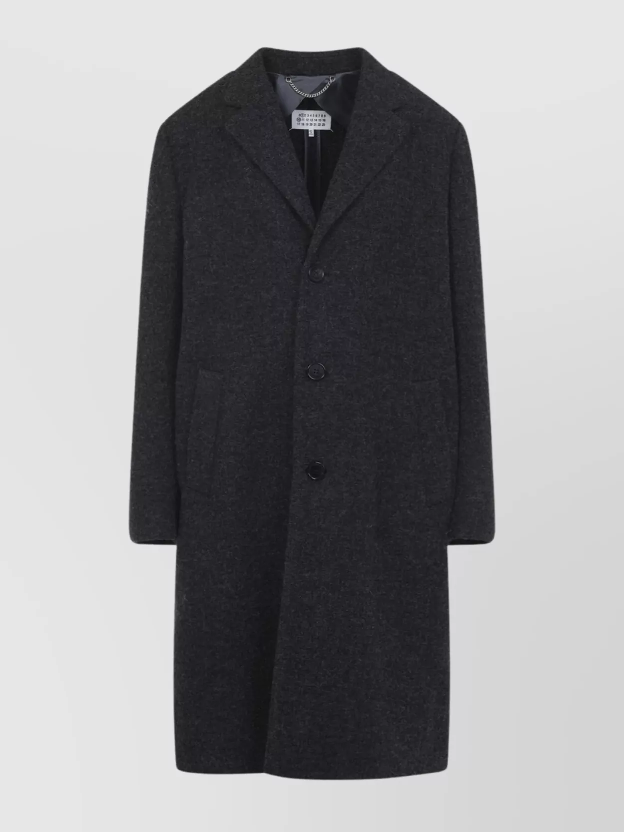 Maison Margiela Tailored Coat With Notched Lapel And Back Vent In Black