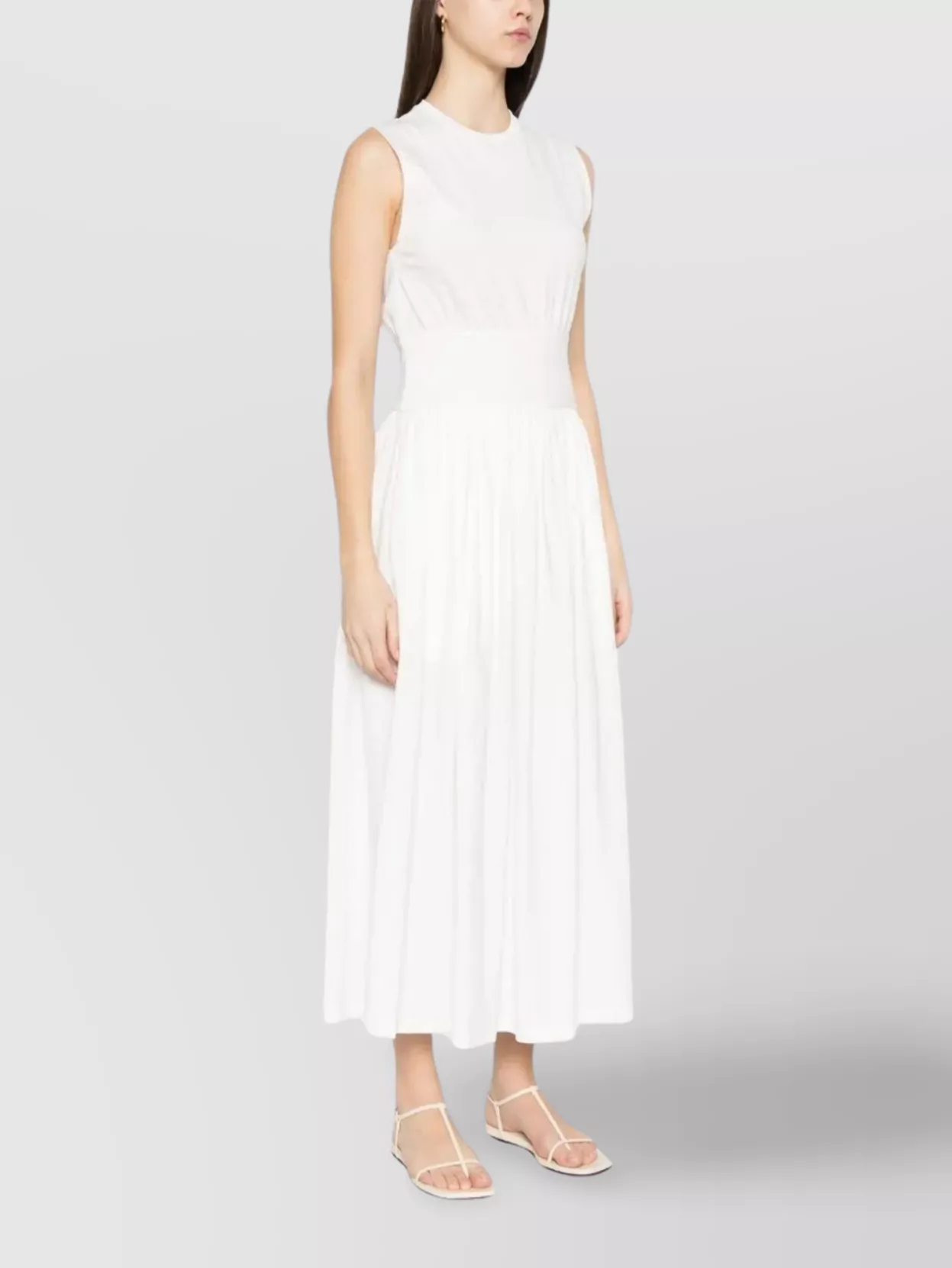Totême Off-white Sleeveless Cotton Tee Maxi Dress