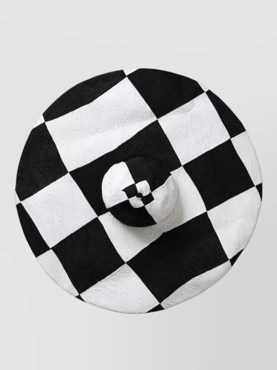 Dolce&Gabbana Checked Quilted Sun Hat