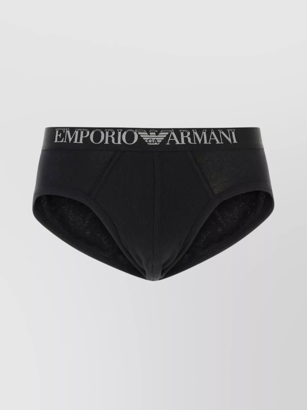 Shop Emporio Armani Stretch Cotton Brief Set With Elasticated Waistband And Mesh Panels