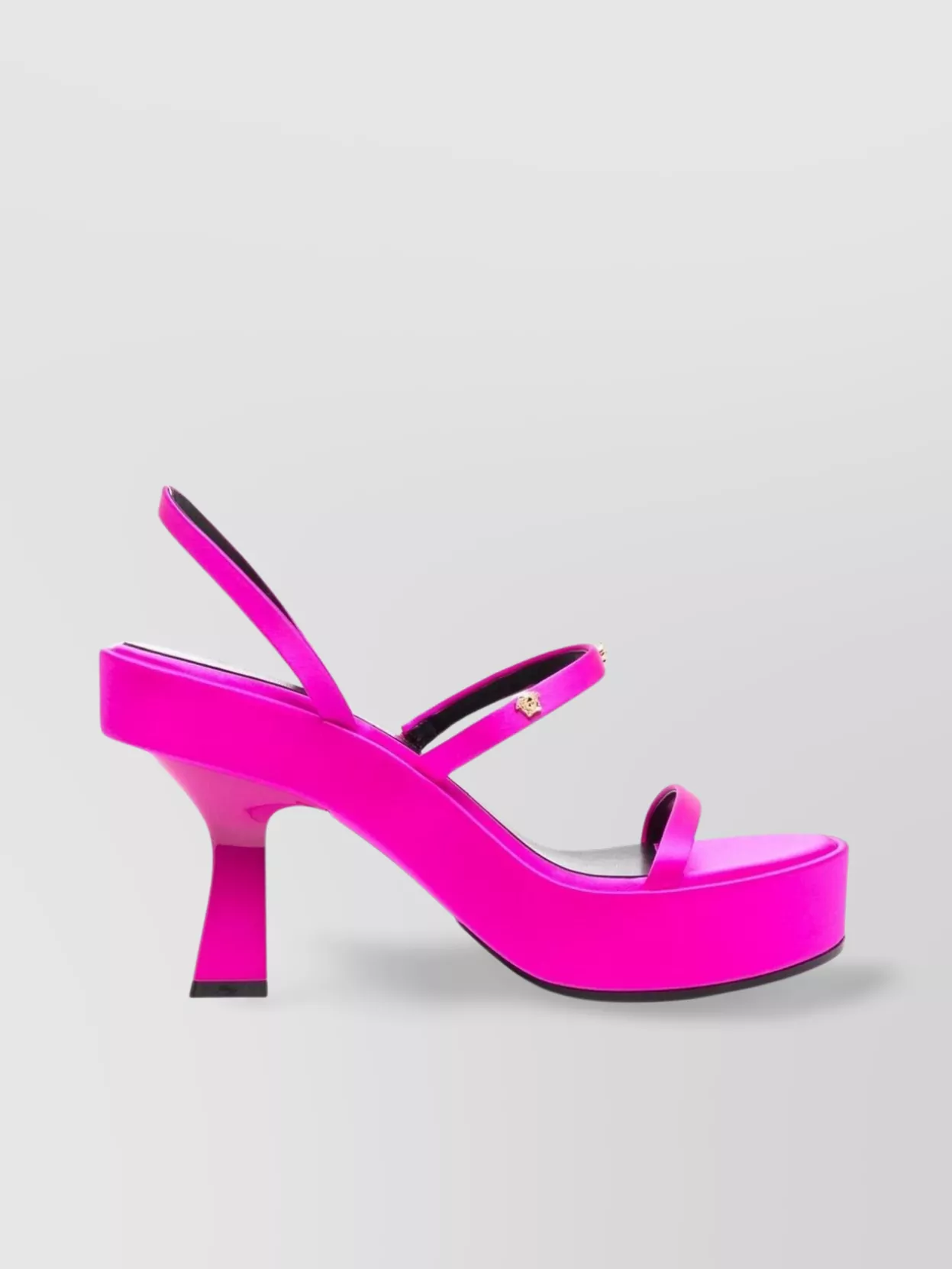 Shop Versace Vibrant Chunky Heel Platform Sandals In Pink