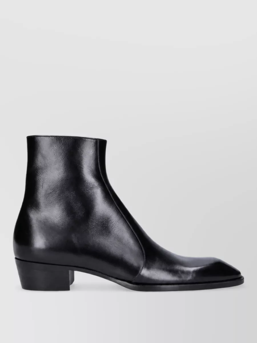Saint Laurent Calf Leather Ankle Boots