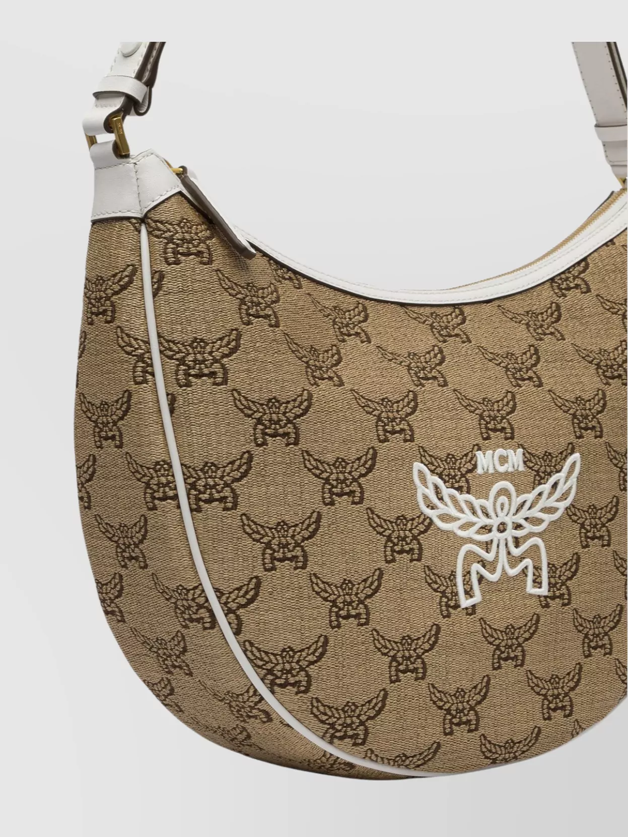 Mcm Monogram Pattern Shoulder Bags With Adjustable Strap