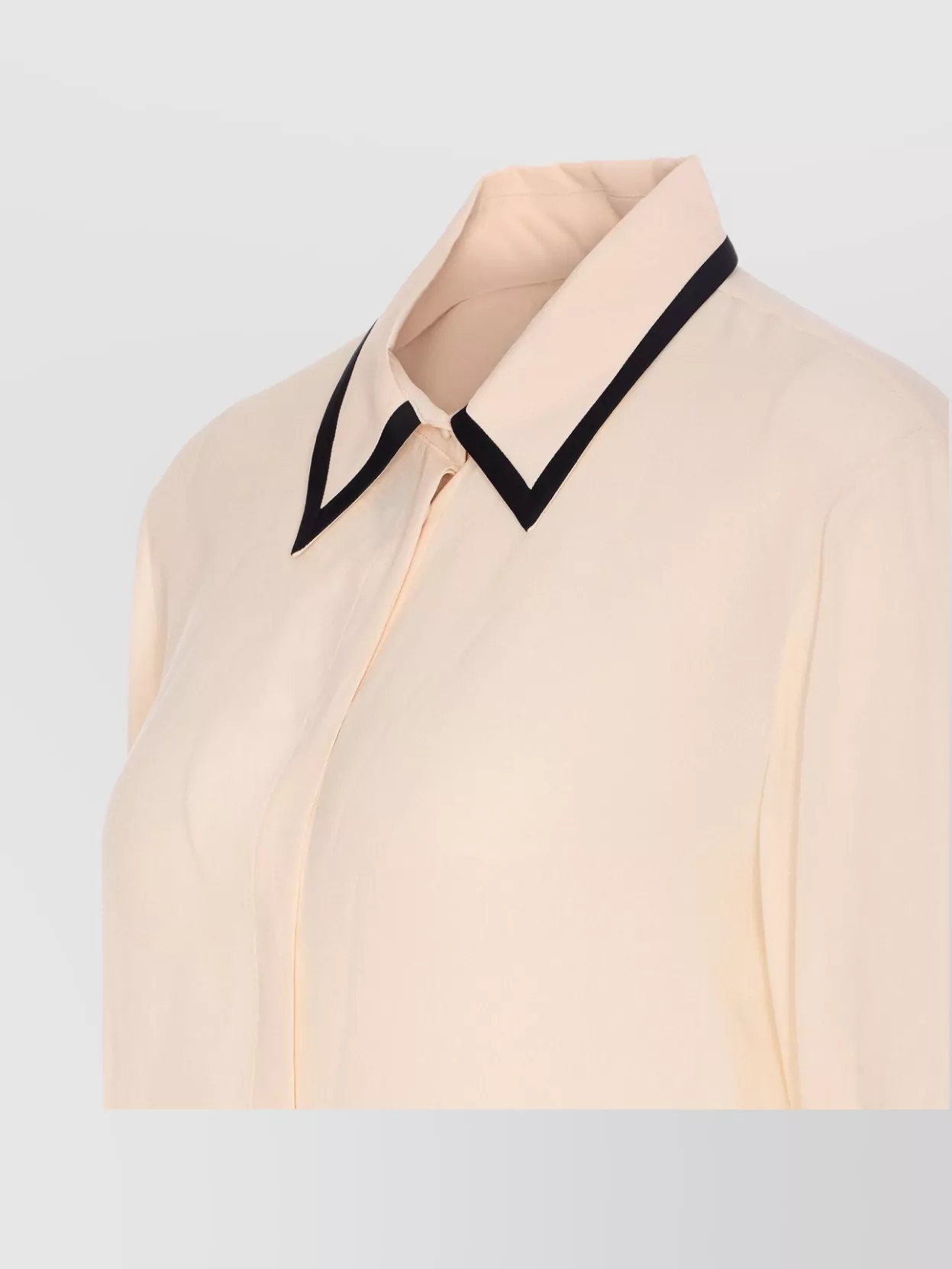 Shop Liu •jo Shirt With Contrast Collar And Long Sleeves