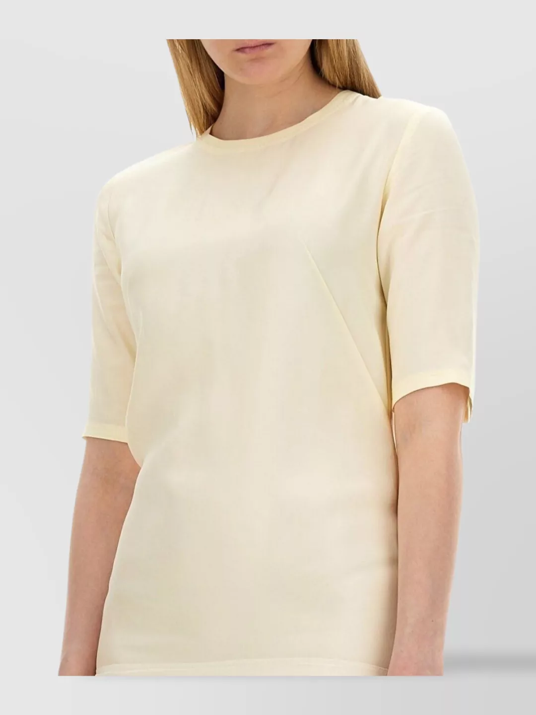 Sportmax Midi Dress With Sheer Hem And Short Sleeves