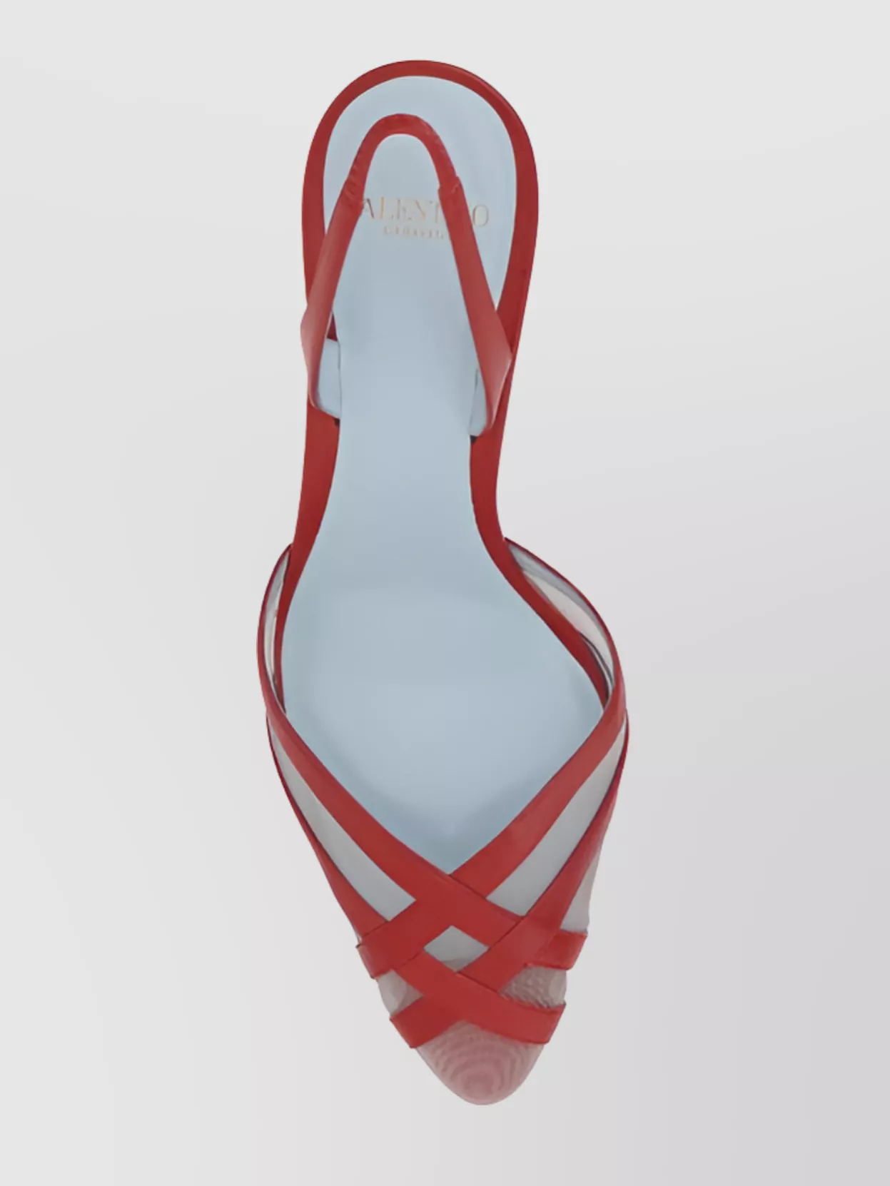 Shop Valentino Almond Toe Leather Stiletto Sandals