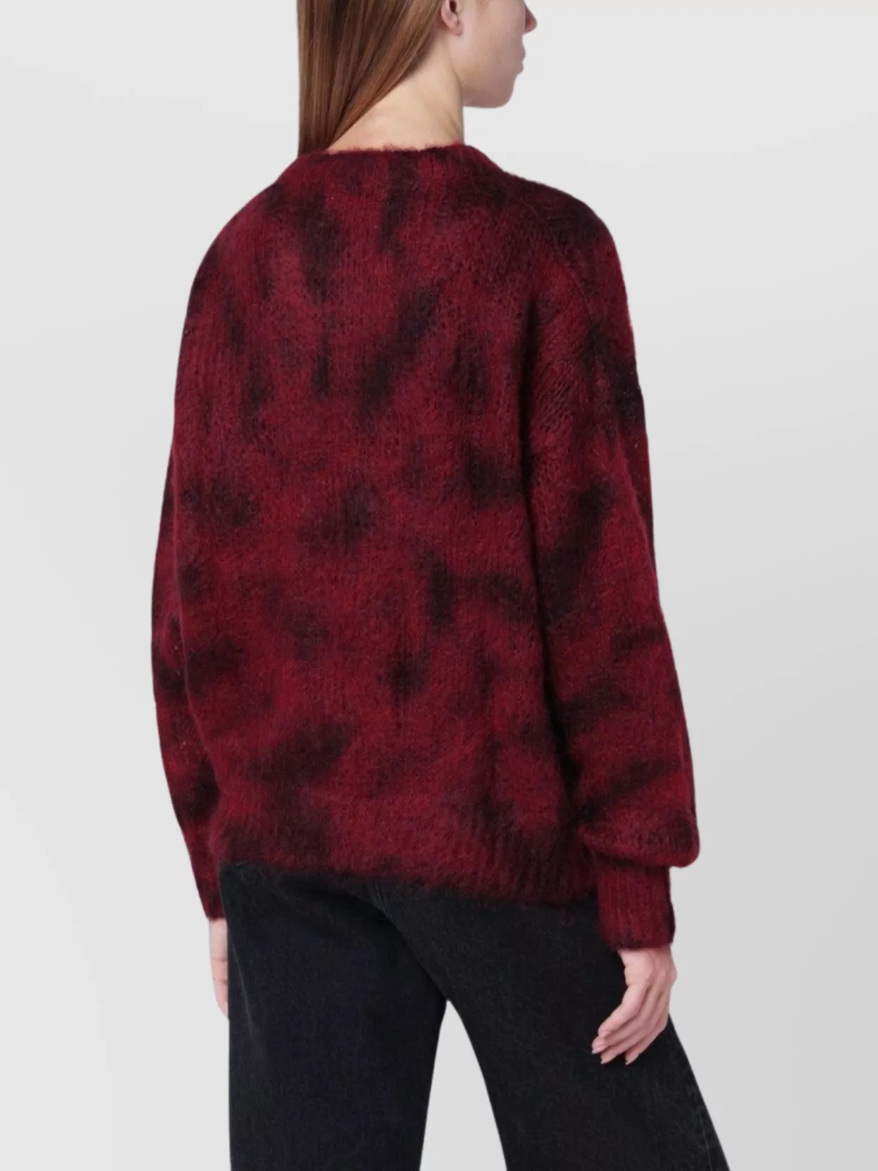 Isabel Marant Mohair And Wool Crew Neck Sweater In Red