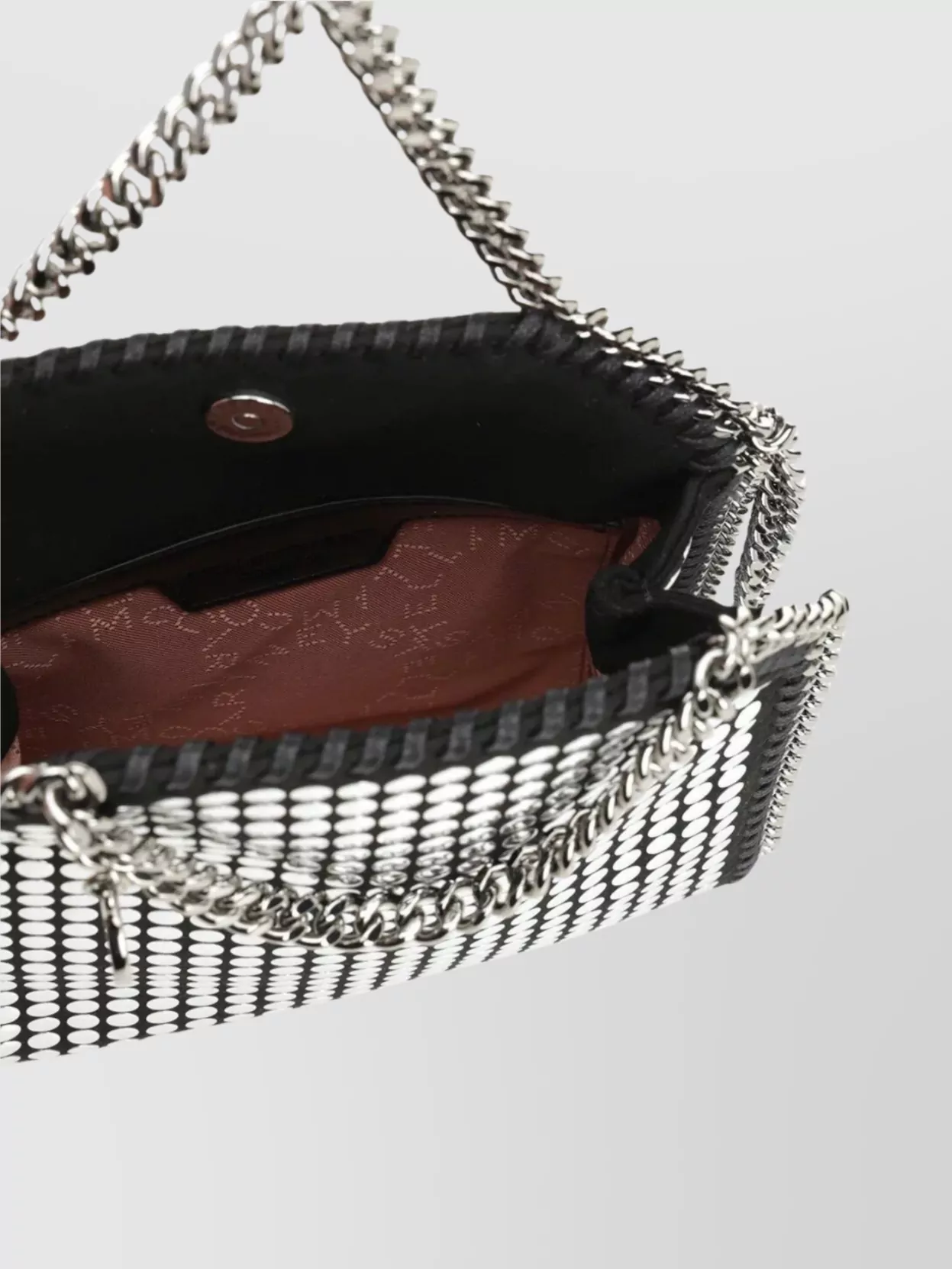 Stella Mccartney Tiny Mirror Hotfix Mesh Chain Bag