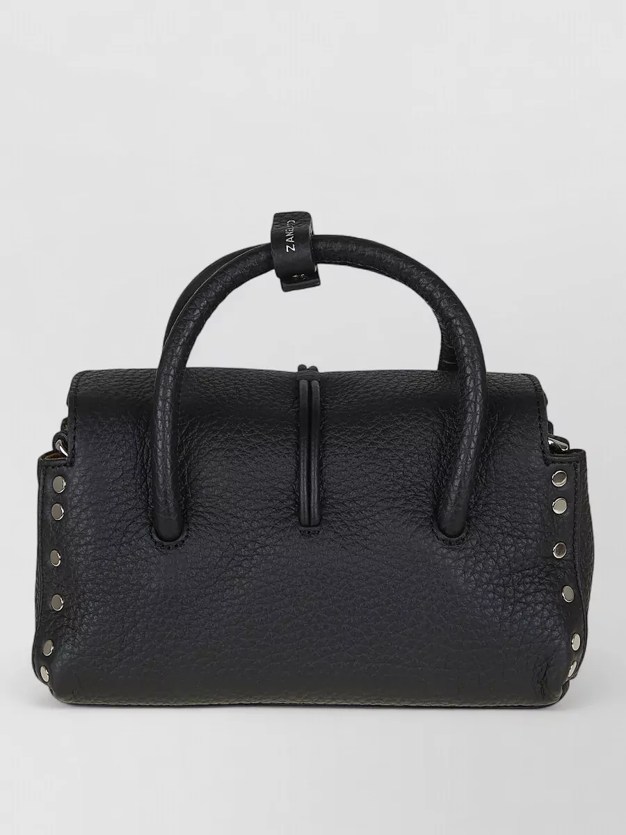 Zanellato Centauro Shoulder Bag Metal Studs Handle