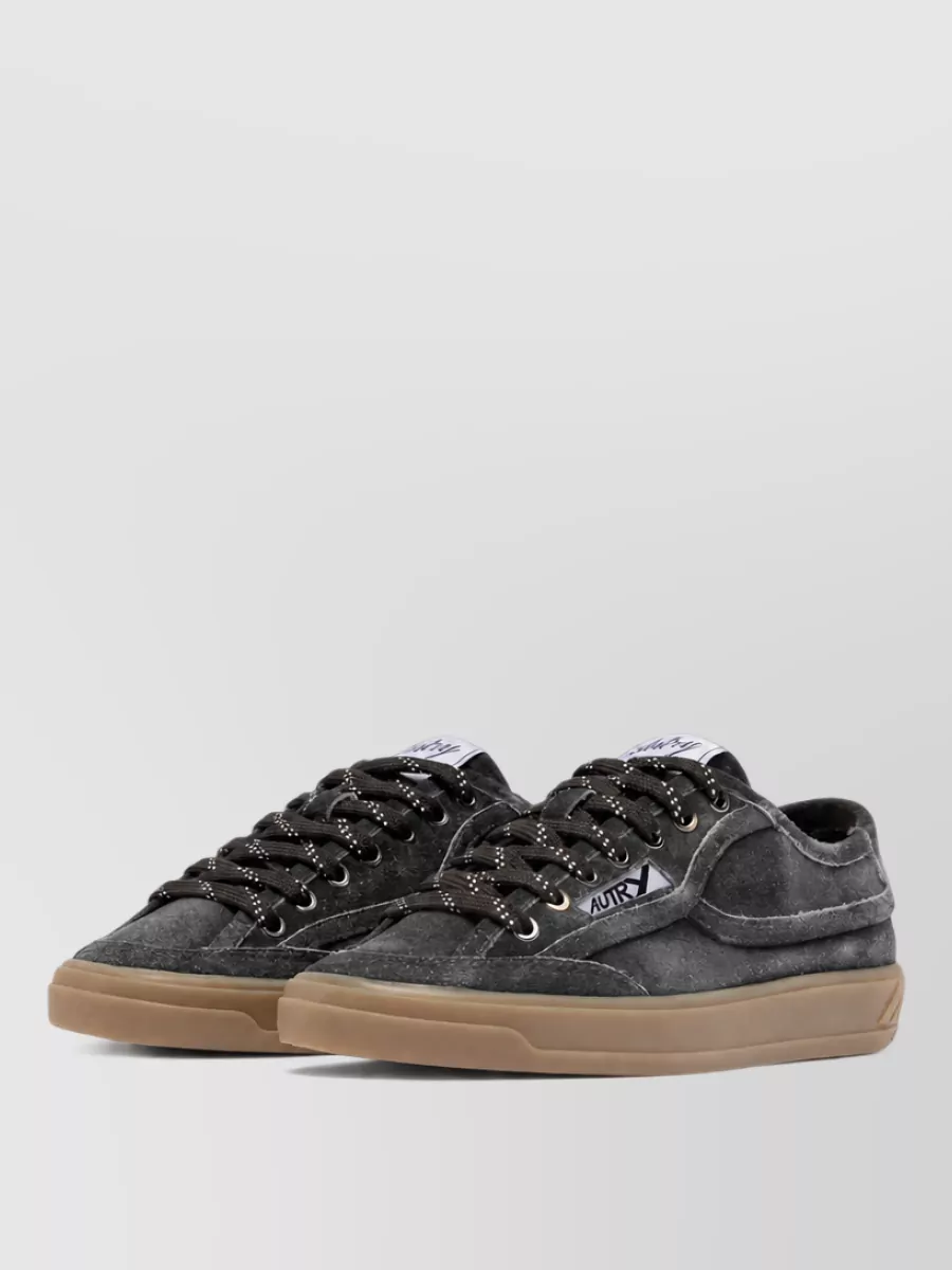 Autry Suede Distressed Low-Top Sneakers