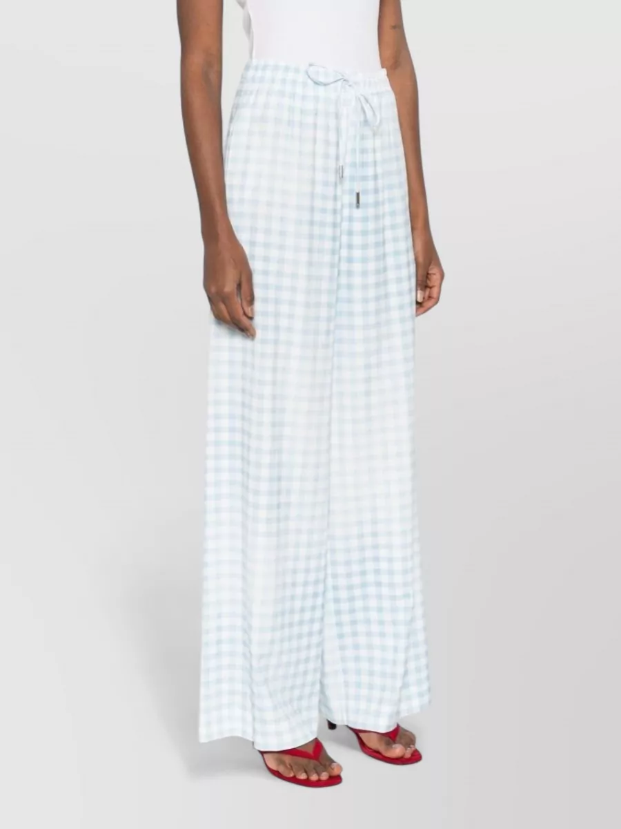 Ermanno Scervino Gingham Wide-Leg Trousers