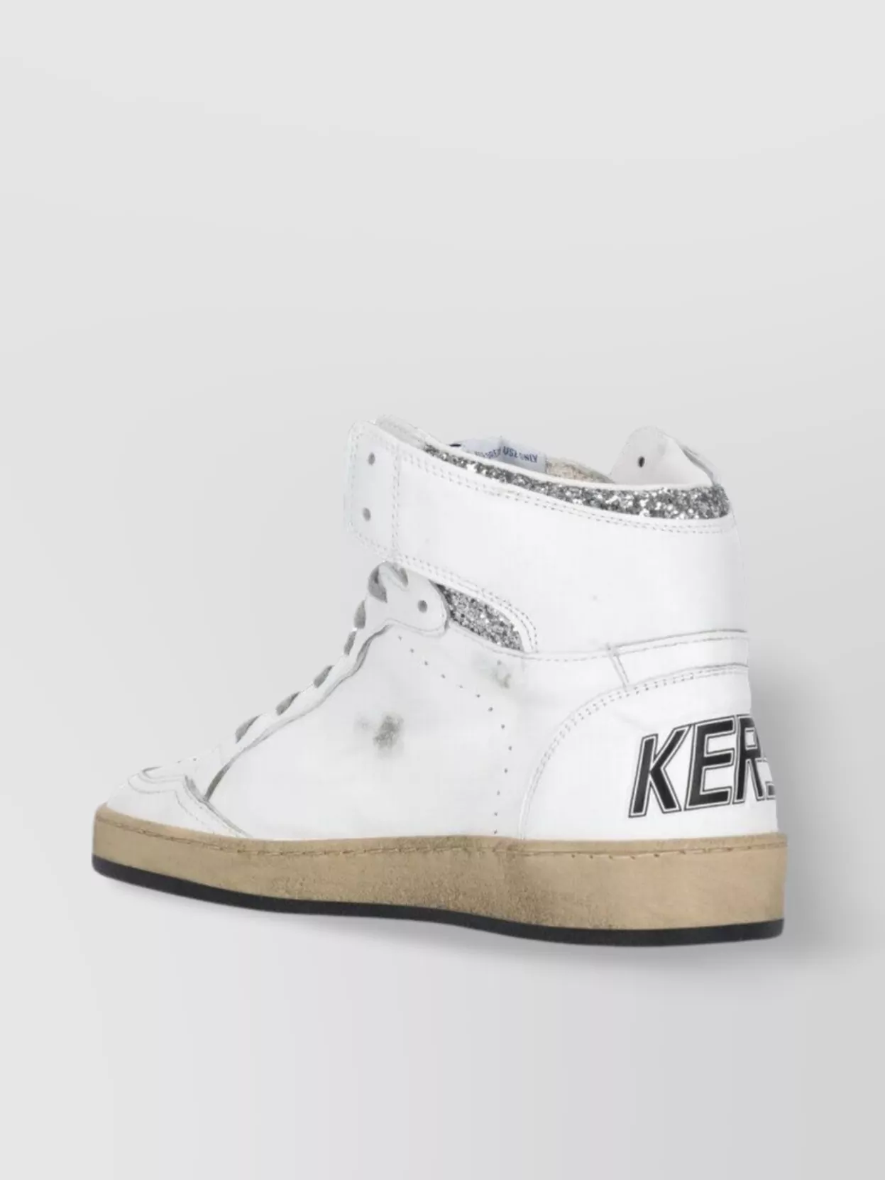 Golden Goose Glitter Star High Top Sneakers In White