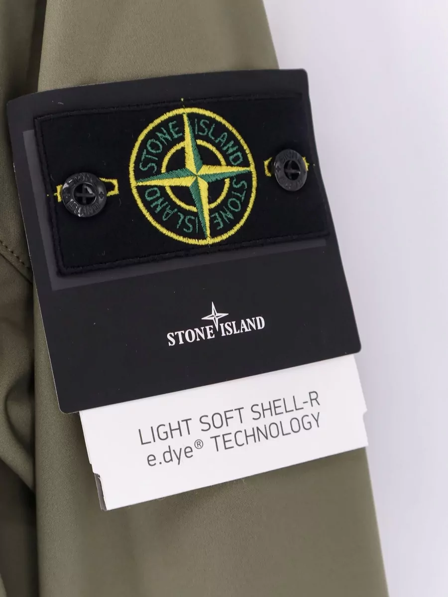 Stone Island Soft Shell Hooded Jacket E.dye Technology