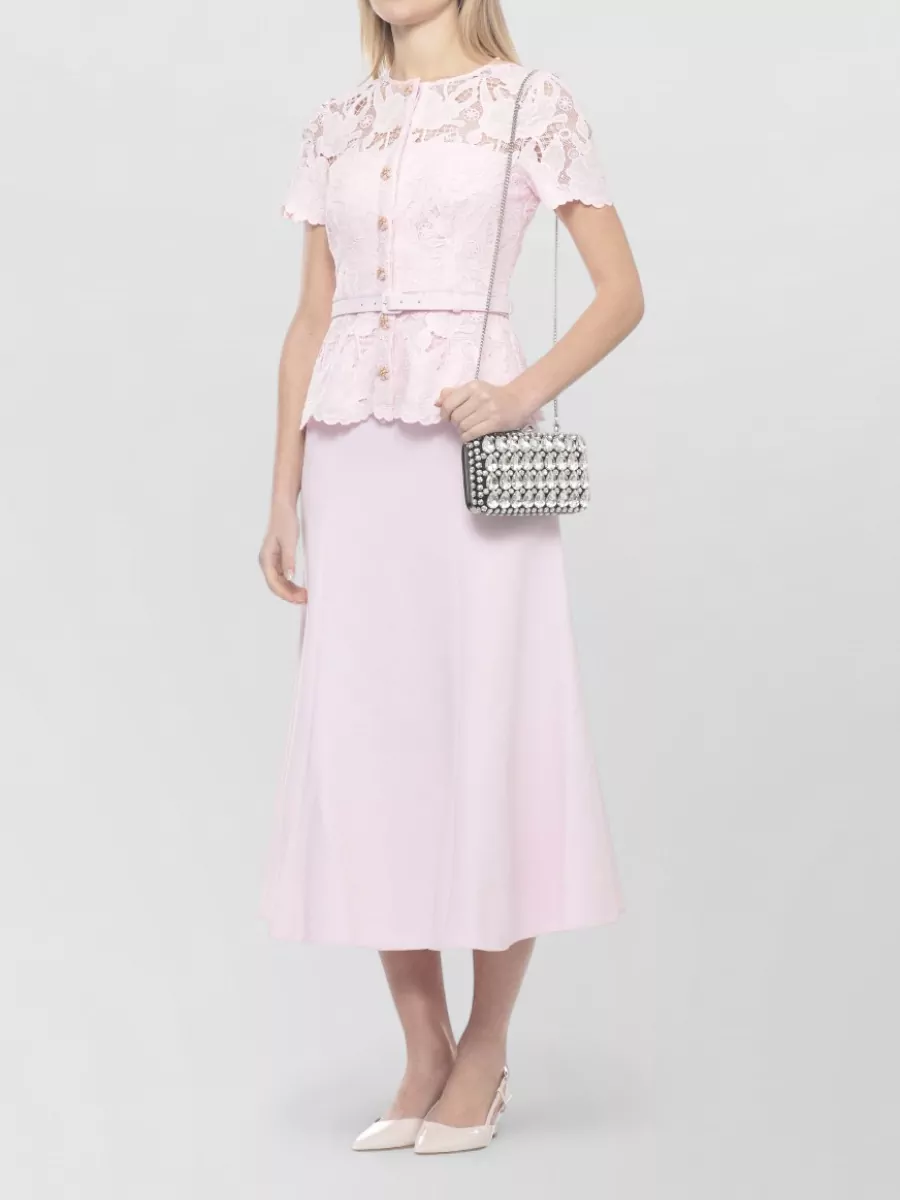 Self-Portrait The Bow Satin Crystal-Embellished Clutch Bag