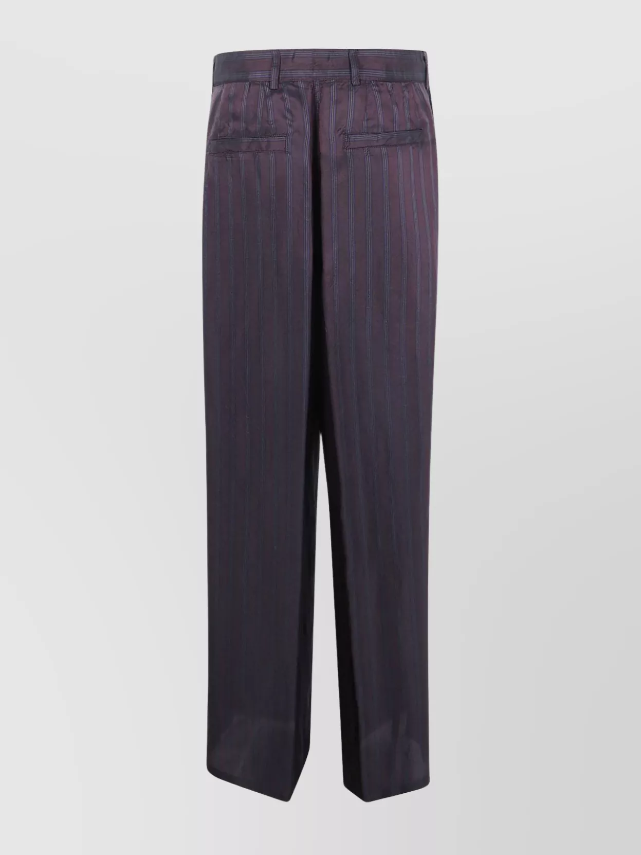 Dries Van Noten Striped Wide Leg Trousers And Pockets
