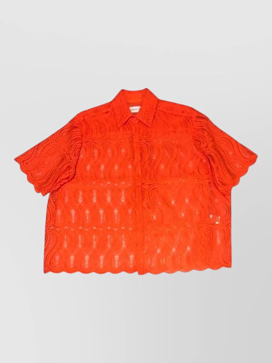 Raquel Diniz Lace Short-Sleeve Shirt