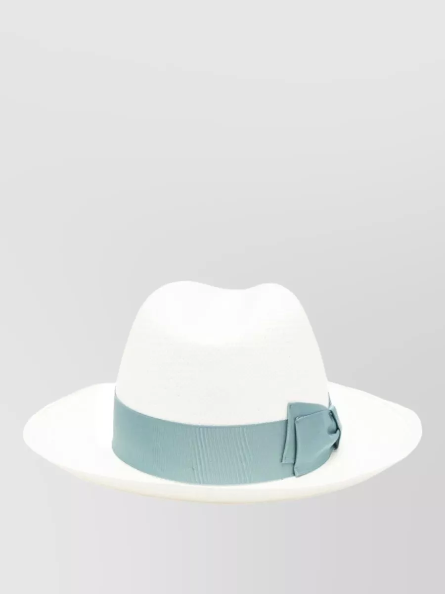 Borsalino Straw Fedora Hat