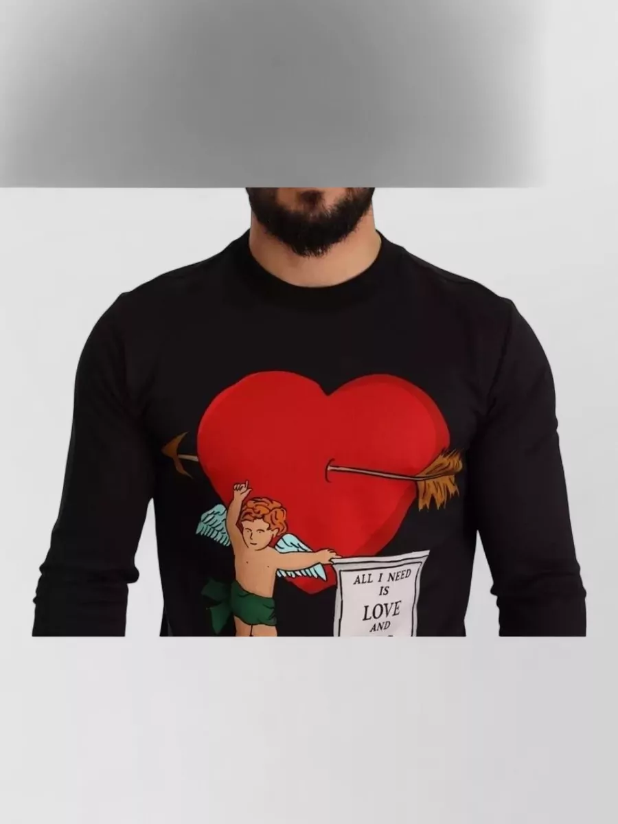 Dolce&Gabbana Cupid Print Cotton Sweatshirt