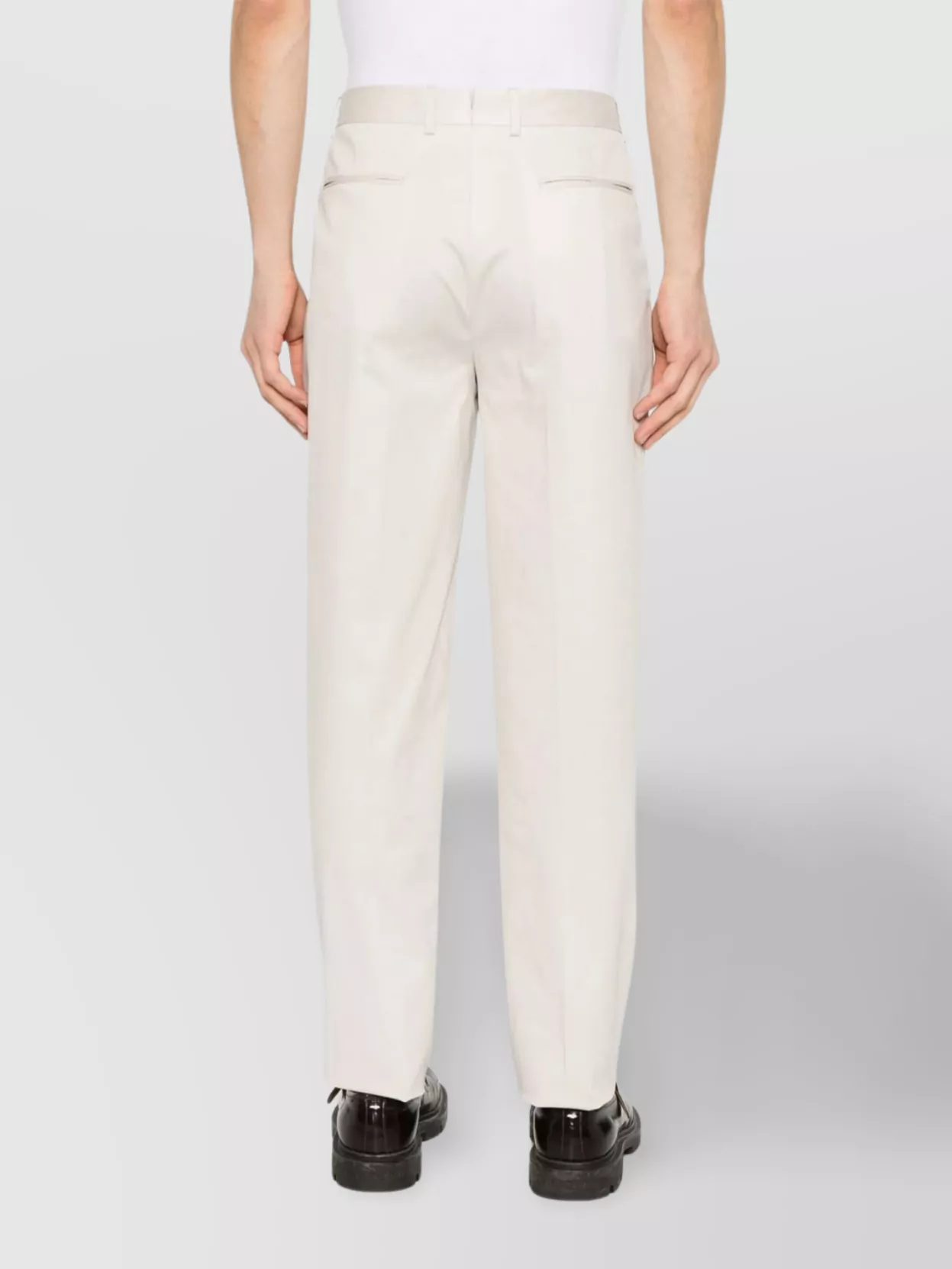 Zegna Front Pleated Trousers Pockets