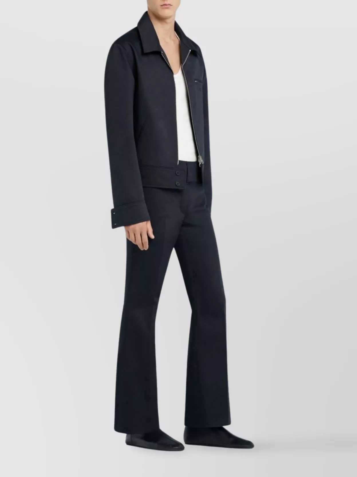 Courrèges Collared Jacket Zip-Fastening Side Pockets