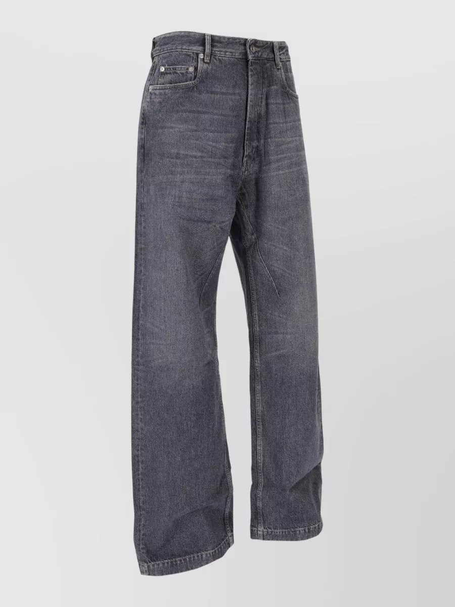 Rick Owens Drkshdw Wide Leg Denim Trousers Belt Loops