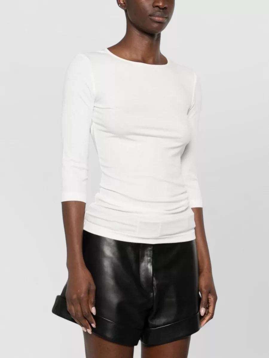 Iro Ribbed Three Quarter Sleeve Top