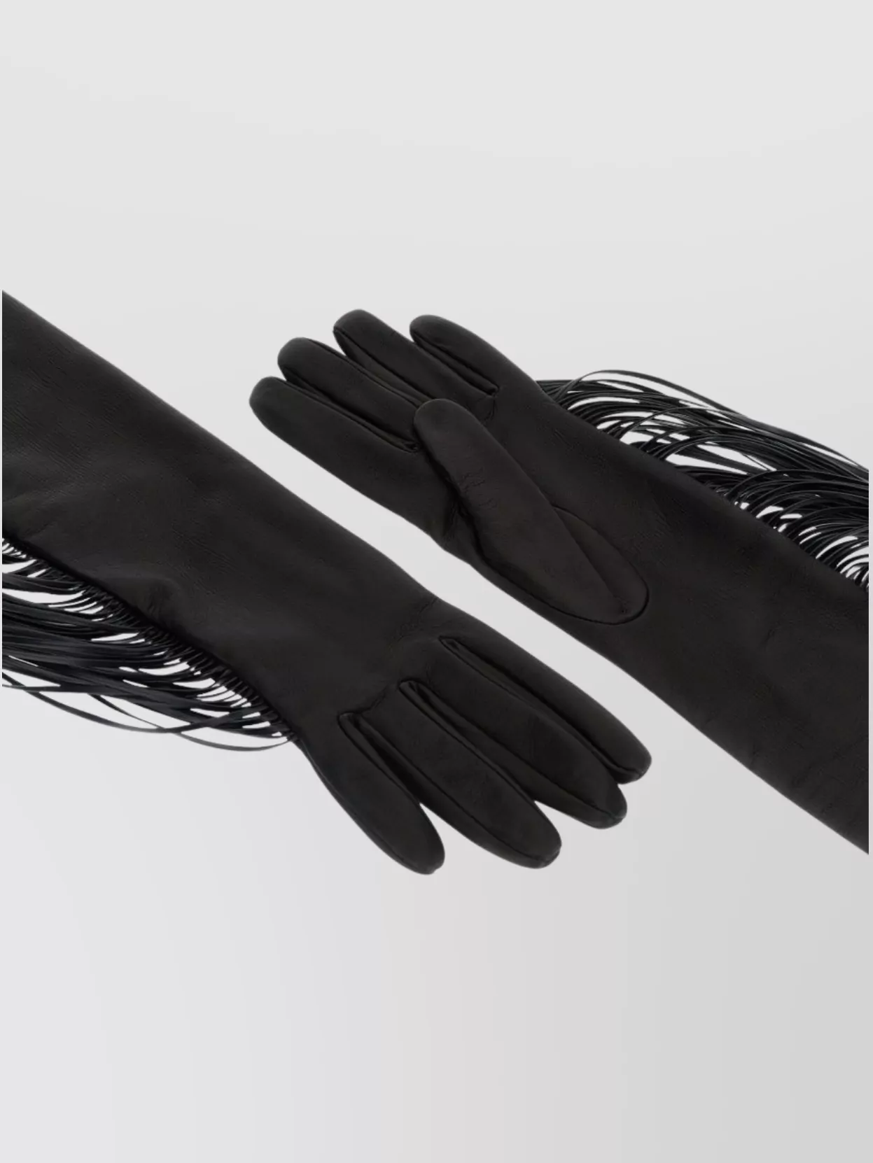 Sportmax Long Fringe Detail Gloves Collection