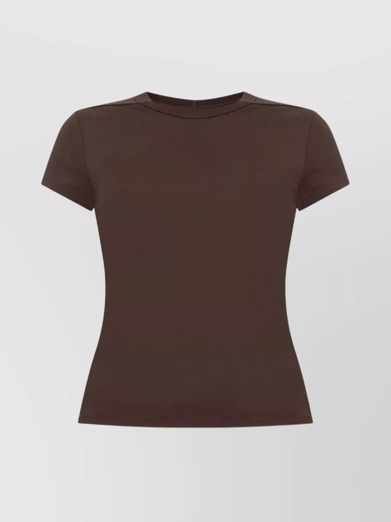 Rick Owens Cropped T-shirt Level T In Brown