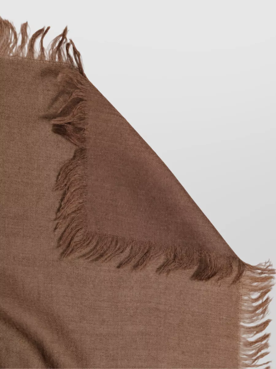 Dolce&Gabbana Silk Wool Cashmere Fringed Scarf