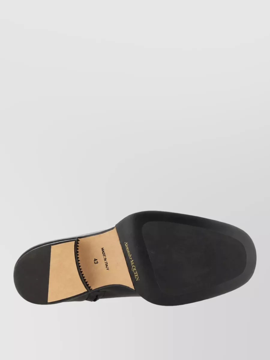 Alexander Mcqueen Leather Cuban Stack Derby Shoes