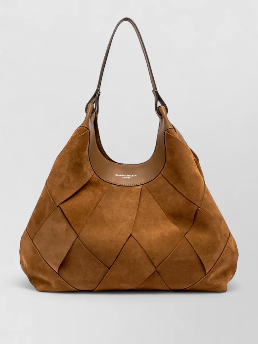 Gianni Chiarini Dua Shoulder Bag Suede Finish Dual Handles