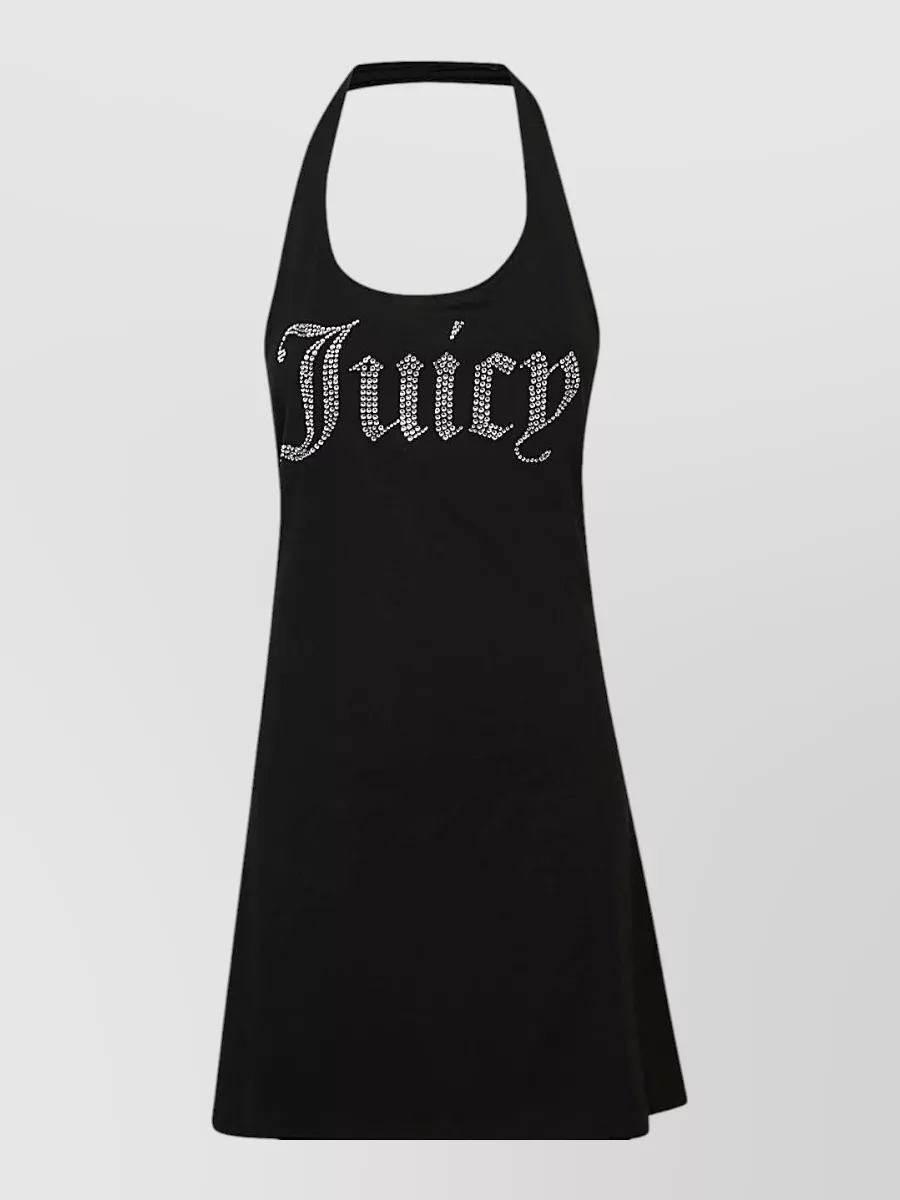 Juicy Couture halterneck logo mini dress
