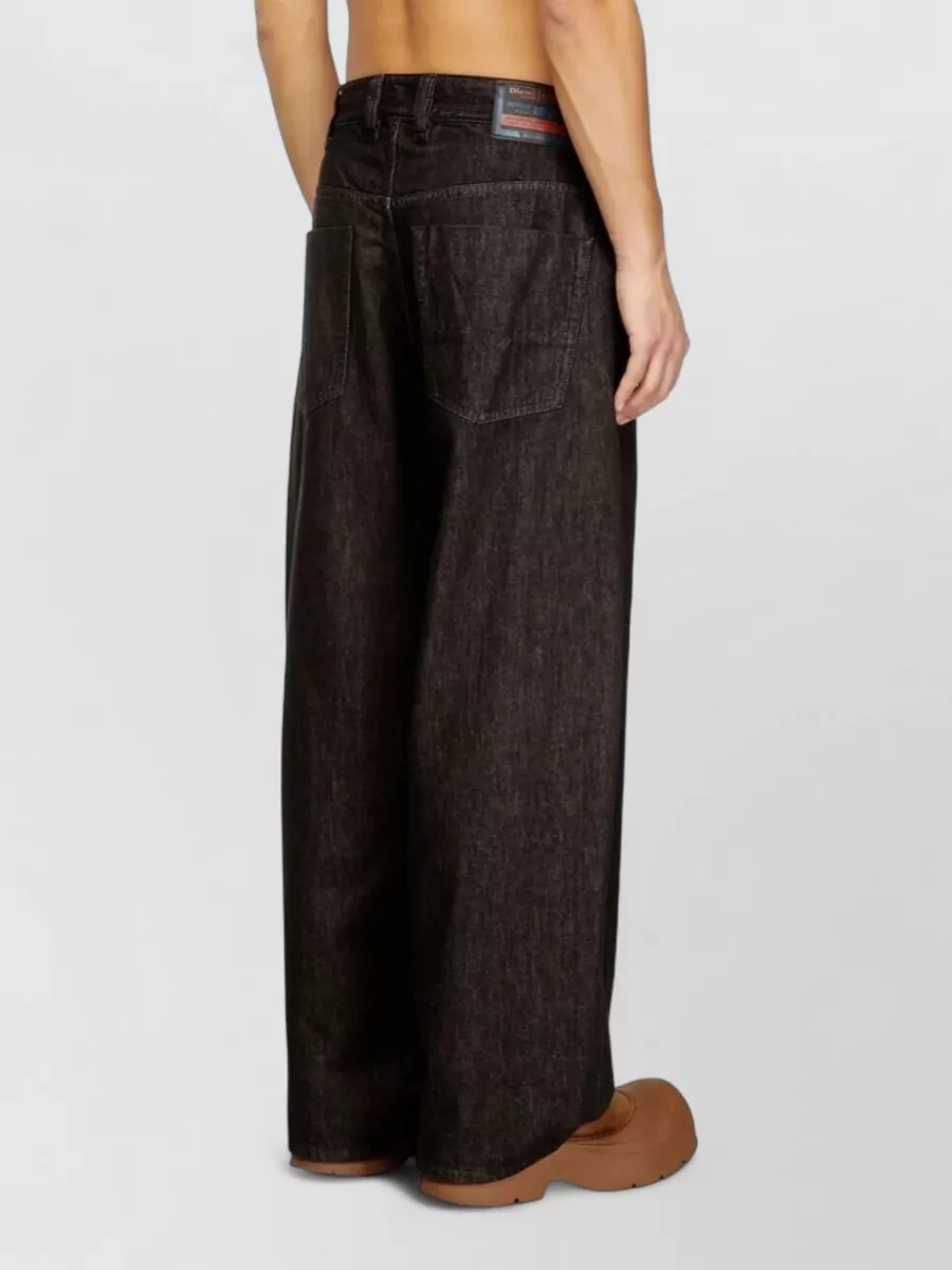 Diesel Wide Leg Denim Jeans Five Pocket Design