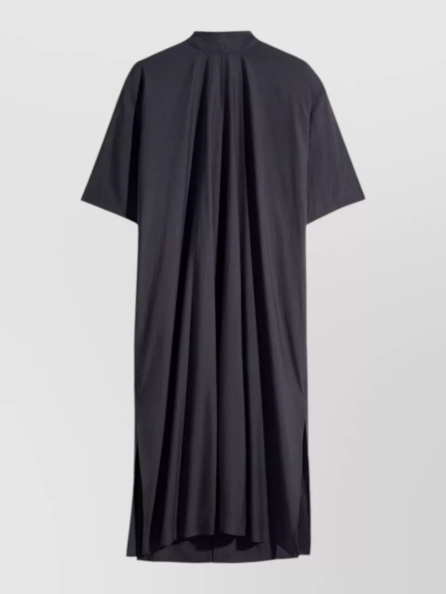 Lemaire Silk-Blend Lavallière-Collar Short-Sleeve Reversible Midi Dress