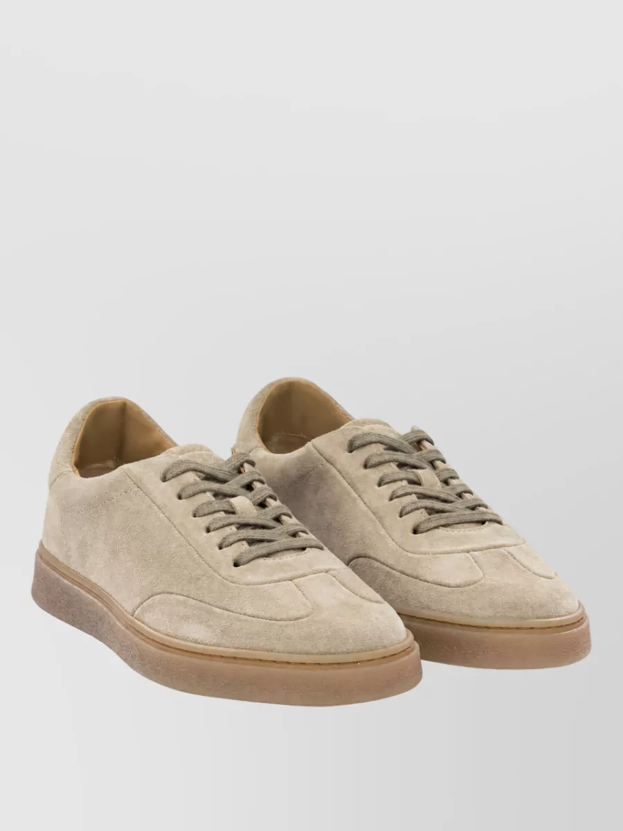 Henderson Baracco Lace Up Sneakers Suede Upper Rubber Sole