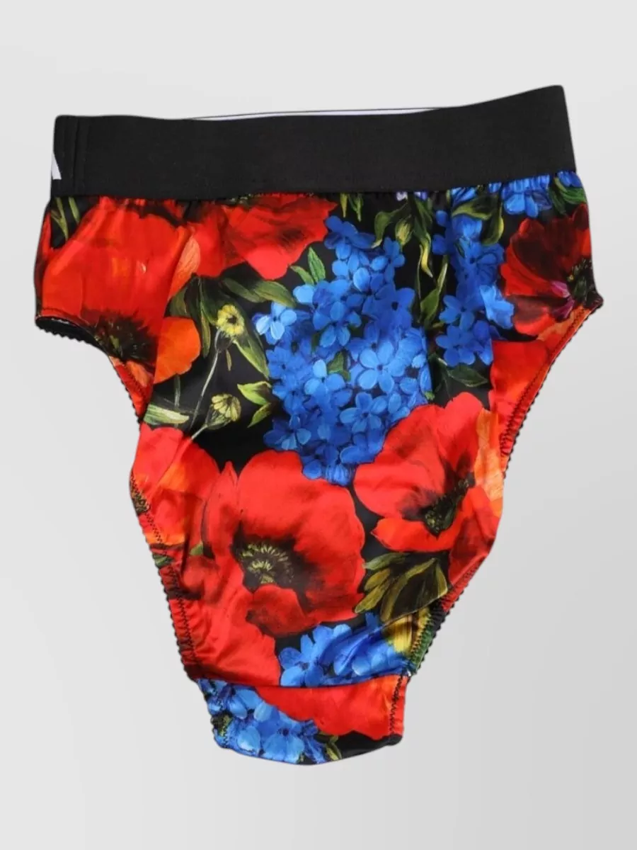 Dolce&Gabbana Floral print high waist bikini briefs