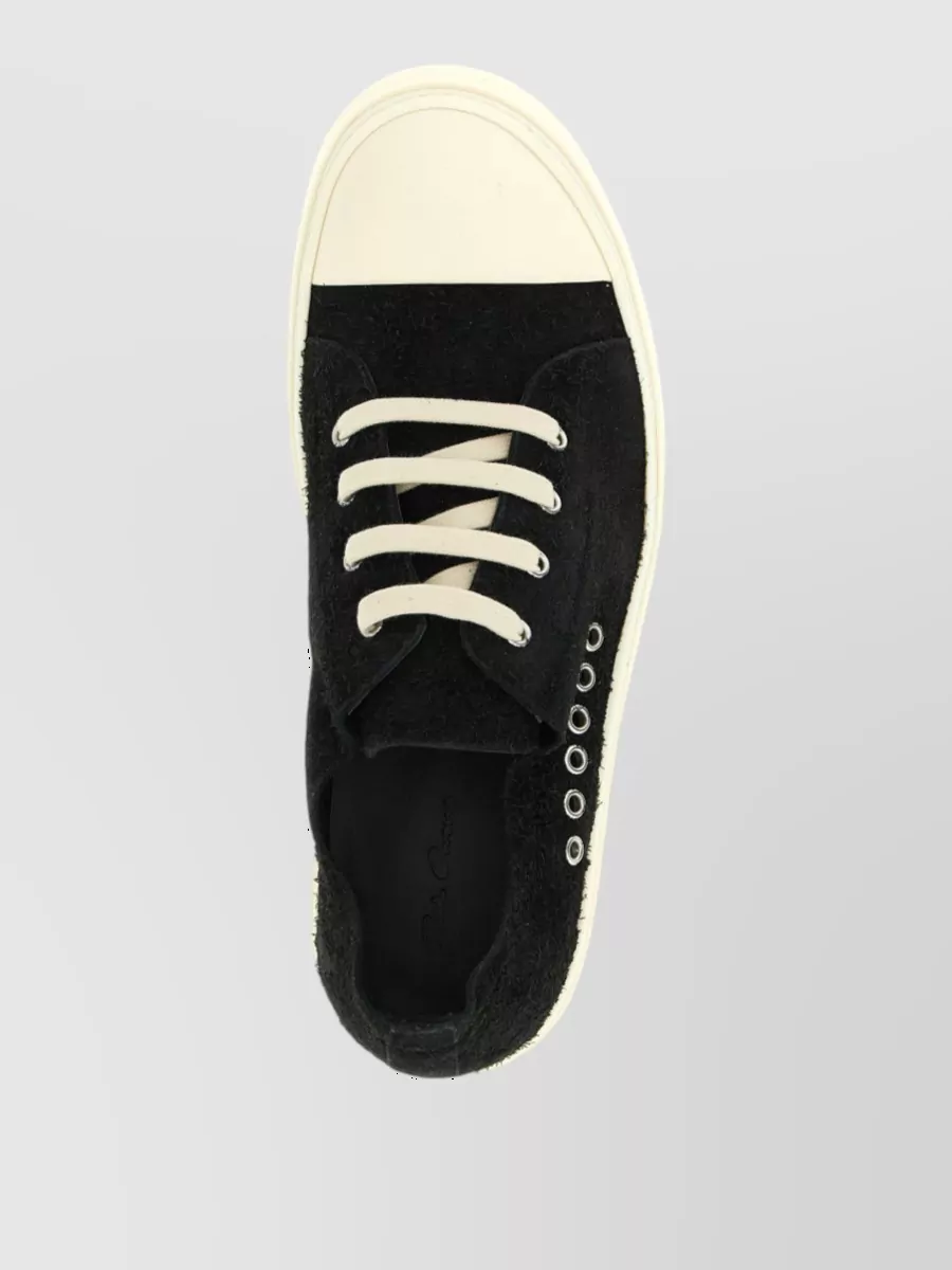 Rick Owens Calfskin Leather Low-Top Lace-Up Sneakers