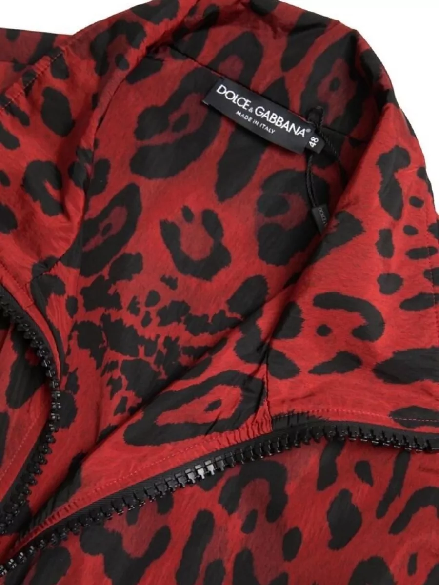 Dolce&Gabbana Leopard-Print Nylon Track Jacket