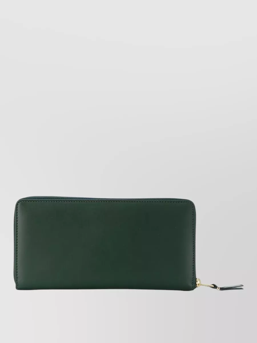Comme Des Garçons Leather Wallet With Zip-Around And Card Slots