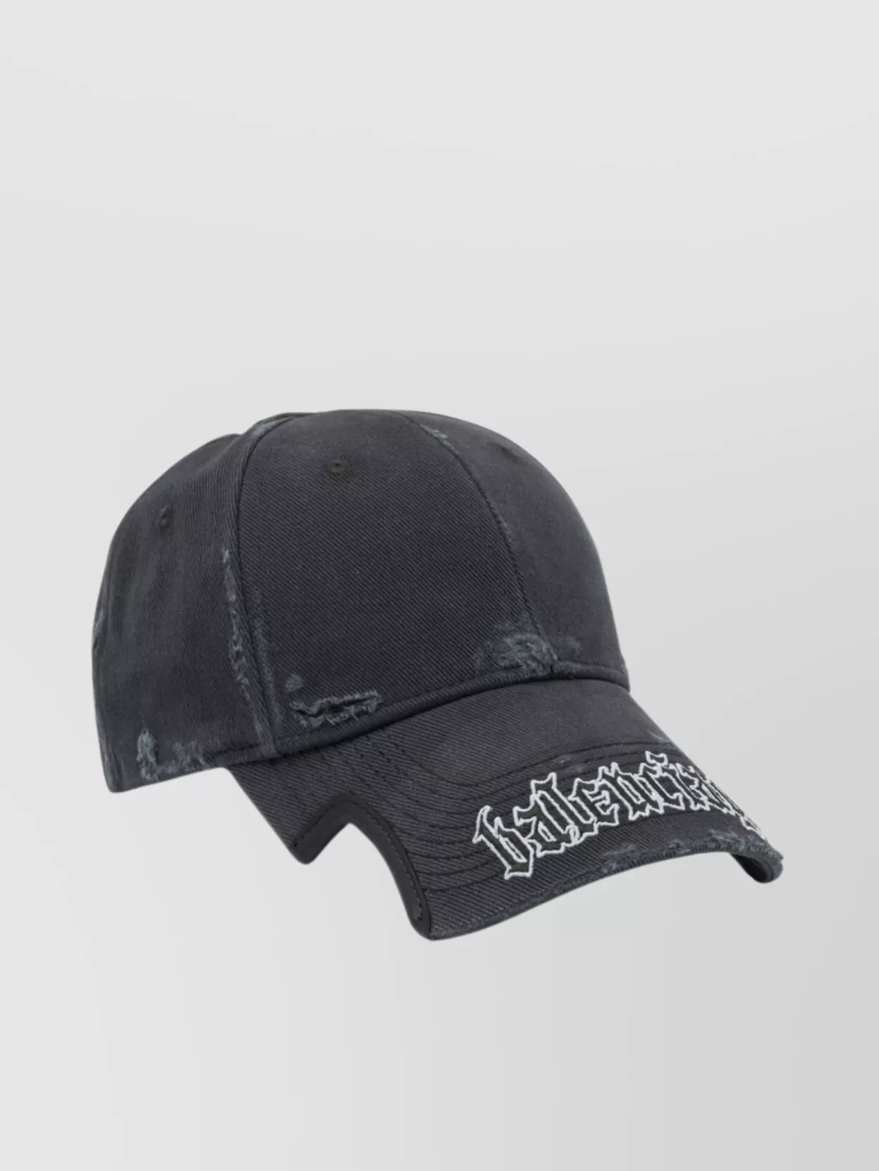 Balenciaga Distressed Brim Hats Featuring Curved Detailing