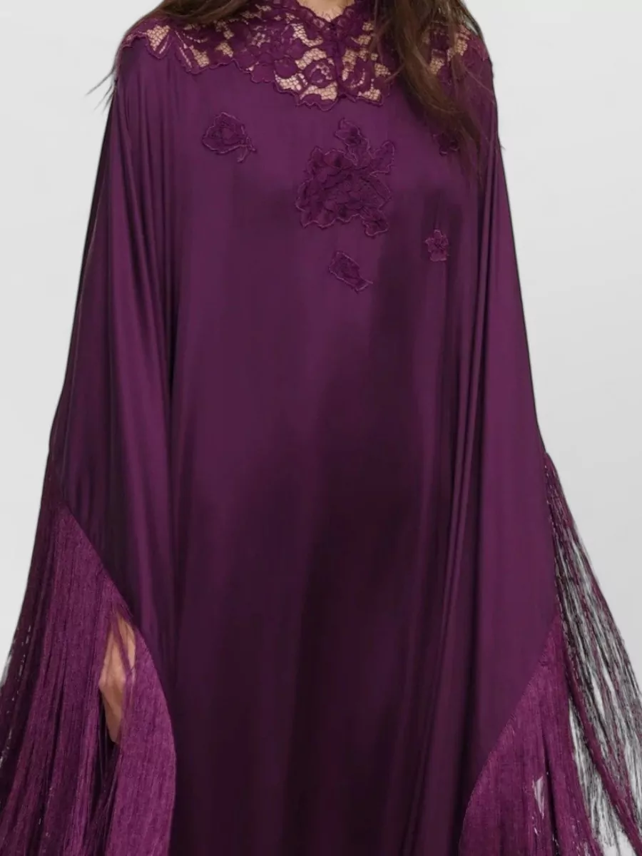 Self-Portrait Draped Asymmetric Maxi Dress