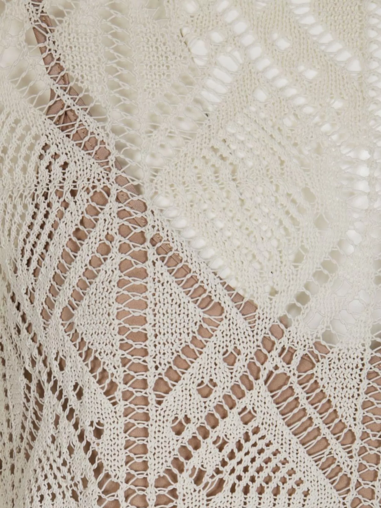 Liu •jo Sheer Lace Knit Sweater With Long Sleeves