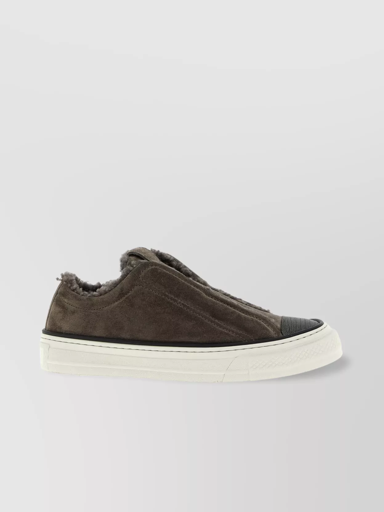 Brunello Cucinelli Round-toe Low-top Casual Shoes In Brown